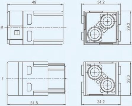 Specifications of HDC-HM2C100-MF Rectangular Connectors